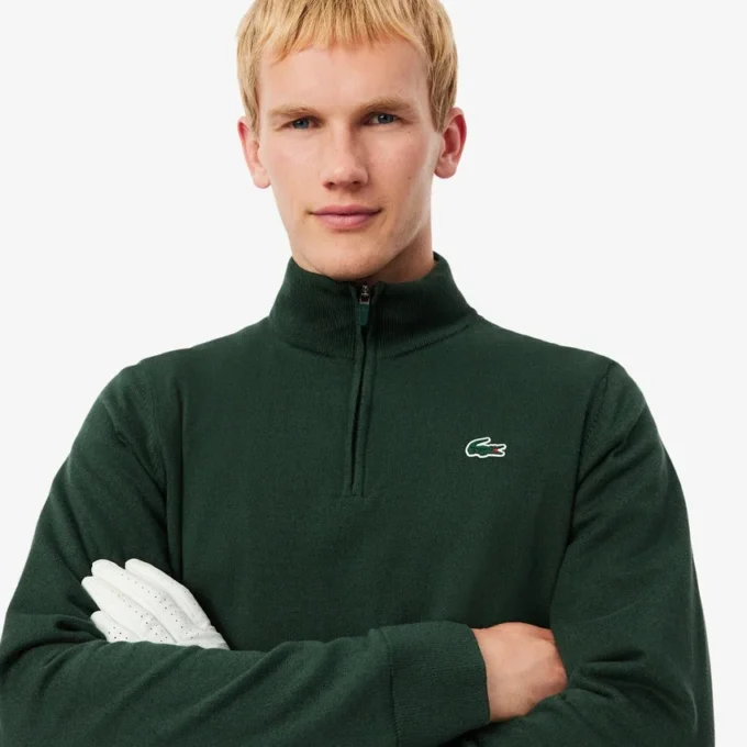 Heren golfwindjack met kwartrits