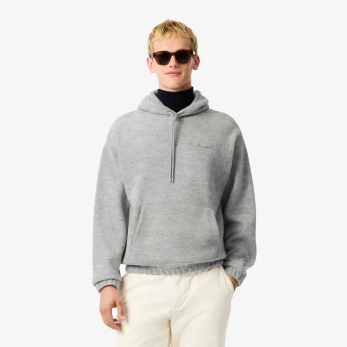 Heren hoodie met geborduurd logo