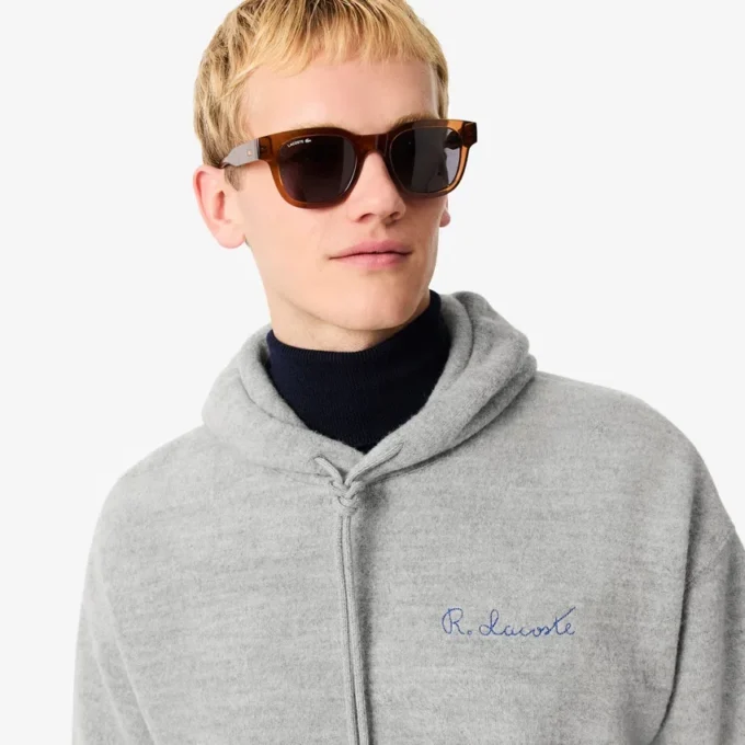 Heren hoodie met geborduurd logo