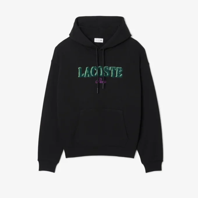 Heren hoodie met losse pasvorm en borduursel