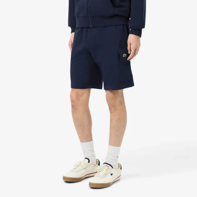 Heren katoenen fleece cargoshort