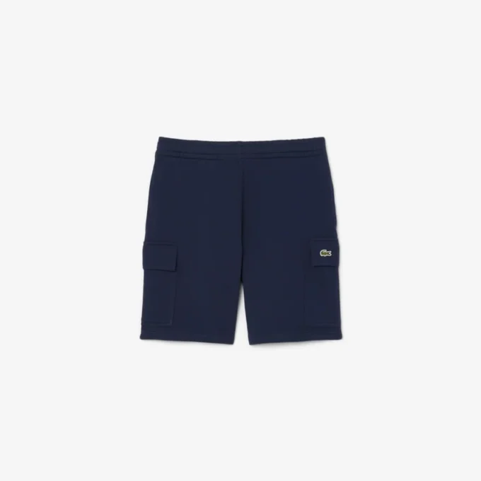 Heren katoenen fleece cargoshort