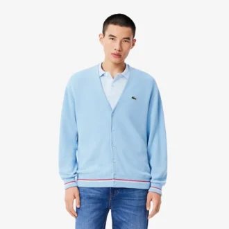 Heren katoenen vest met relaxte pasvorm en streepjesdetail