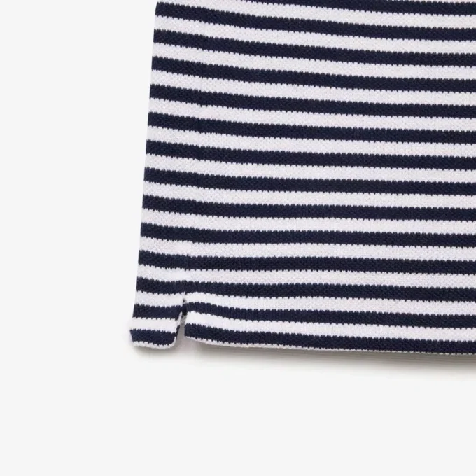 Heren L.12.12 gestreepte petit piqué Polo met klassieke pasvorm