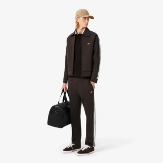 Heren Made in France Classic Fit Polo met gestreepte kraag