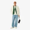 Heren Made in France Classic Fit Polo met gestreepte kraag