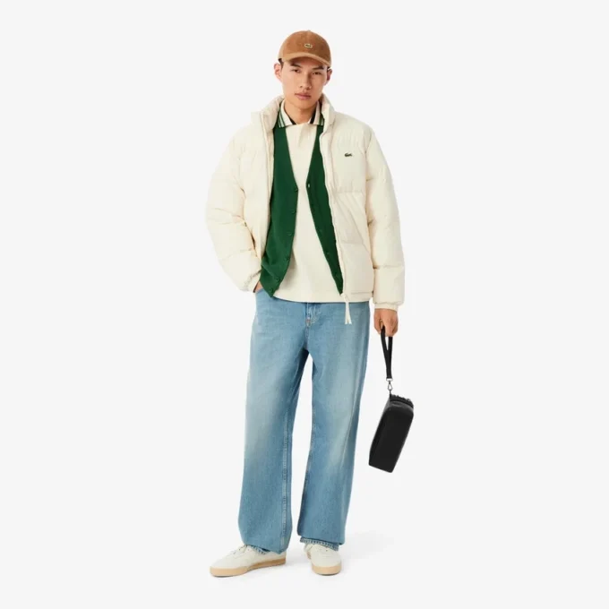 Heren Made in France Classic Fit Polo met gestreepte kraag