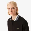 Heren Made in France Classic Fit Polo met gestreepte kraag
