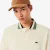 Heren Made in France Classic Fit Polo met gestreepte kraag