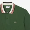 Heren Made in France Classic Fit Polo met gestreepte kraag
