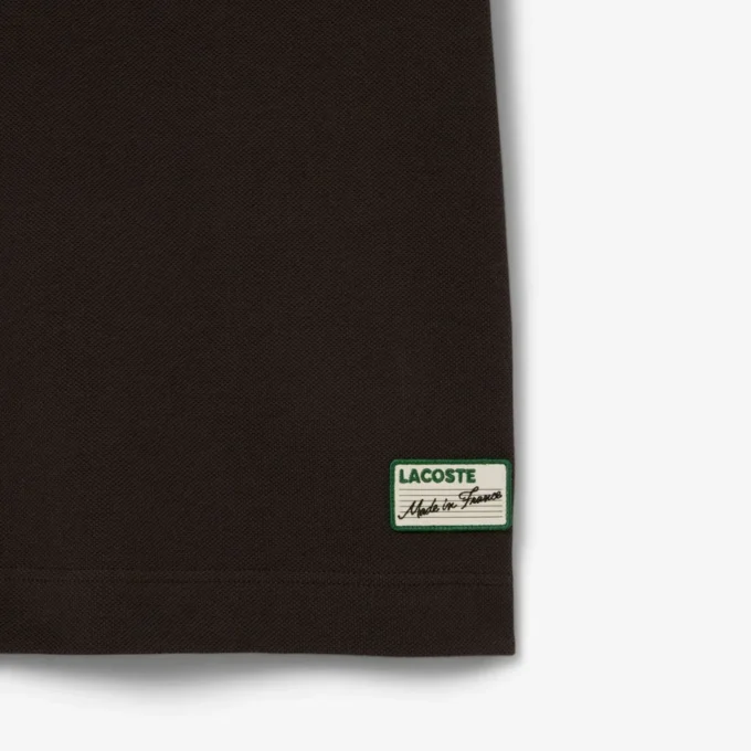 Heren Made in France Classic Fit Polo met gestreepte kraag