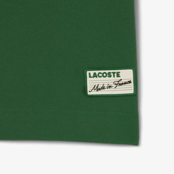 Heren Made in France Classic Fit Polo met gestreepte kraag