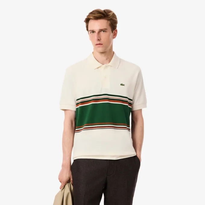 Heren Made in France klassiek model gestreept Polo