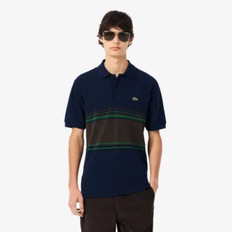 Heren Made in France klassiek model gestreept Polo