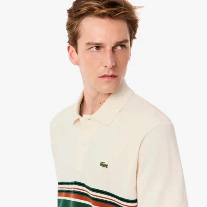 Heren Made in France klassiek model gestreept Polo