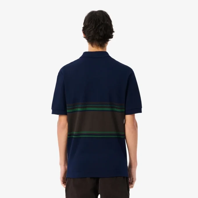 Heren Made in France klassiek model gestreept Polo