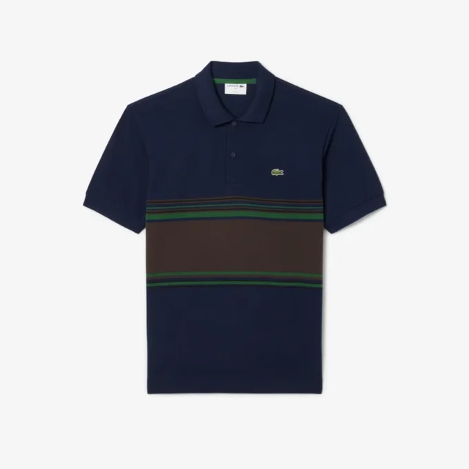 Heren Made in France klassiek model gestreept Polo