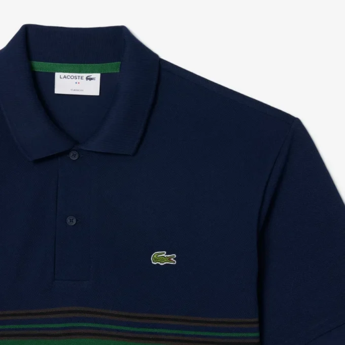 Heren Made in France klassiek model gestreept Polo