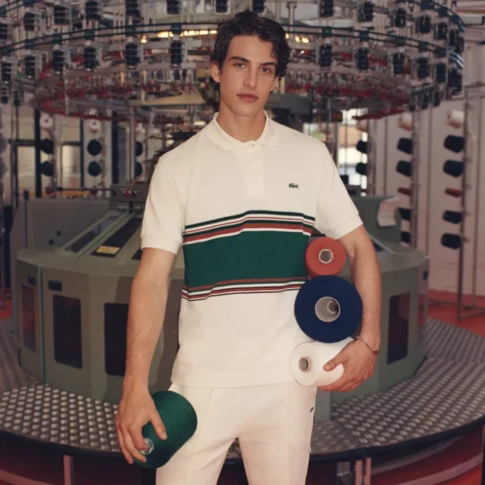 Heren Made in France klassiek model gestreept Polo