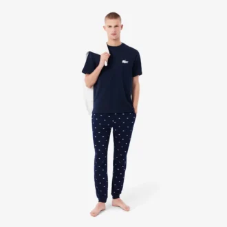 Heren ondershirt van katoen met krokodillenprint