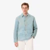 Heren overshirt van denim met landschapsmotief