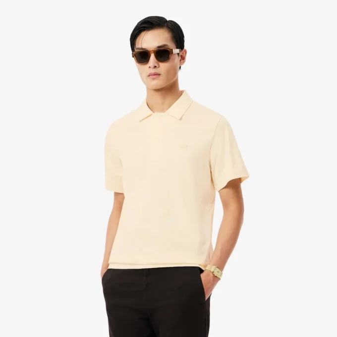 Heren Paris Classic Fit polo met open hals en borduursel