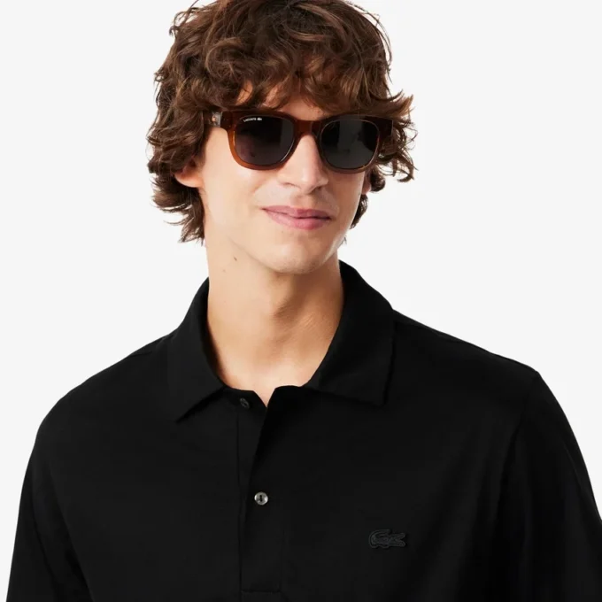 Heren Paris Classic Fit polo met open hals en borduursel
