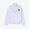 Heren Piqua-Sweatshirt met ritshals en losse pasvorm