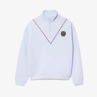 Heren Piqua-Sweatshirt met ritshals en losse pasvorm