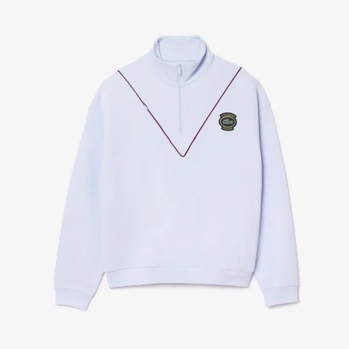Heren Piqua-Sweatshirt met ritshals en losse pasvorm