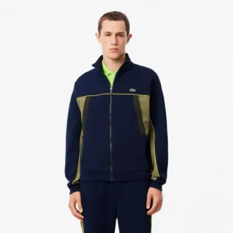 Heren Piqua-Sweatshirt met ritssluiting en losse pasvorm