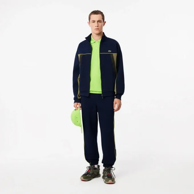 Heren Piqua-Sweatshirt met ritssluiting en losse pasvorm