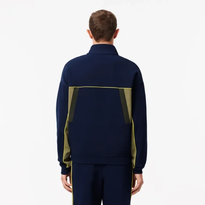 Heren Piqua-Sweatshirt met ritssluiting en losse pasvorm