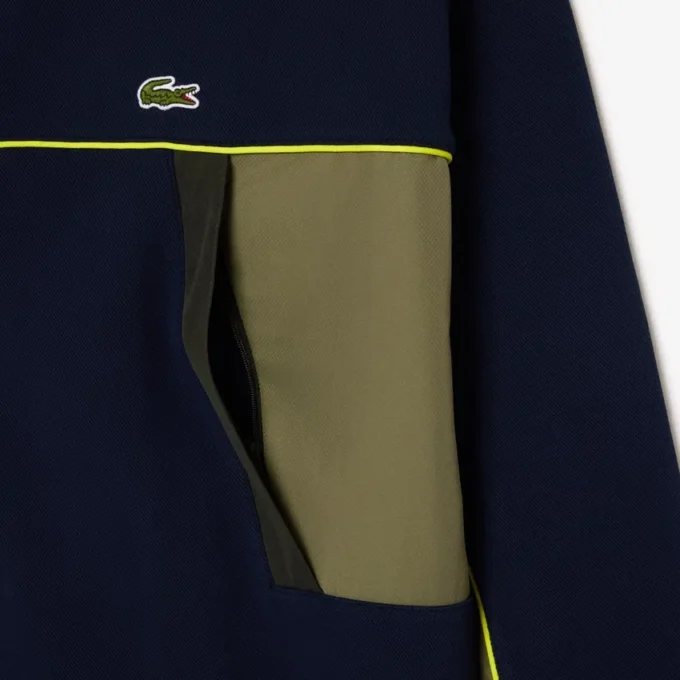 Heren Piqua-Sweatshirt met ritssluiting en losse pasvorm