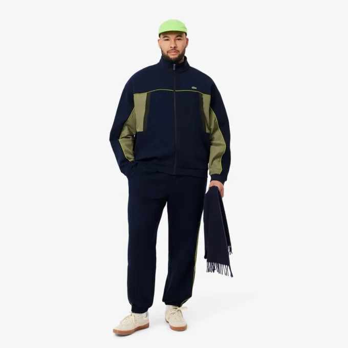 Heren Piqua-Sweatshirt met ritssluiting en losse pasvorm