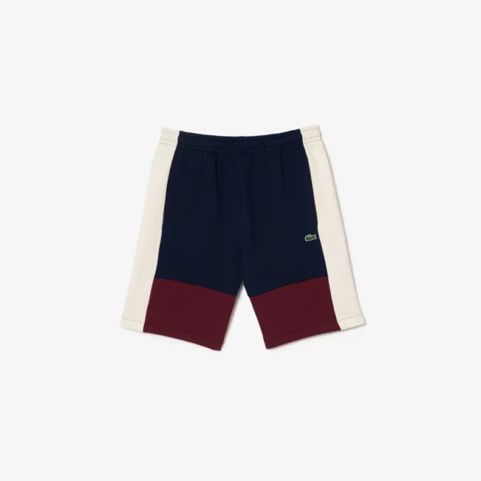 Heren Regular Fit Colorblock fleece short