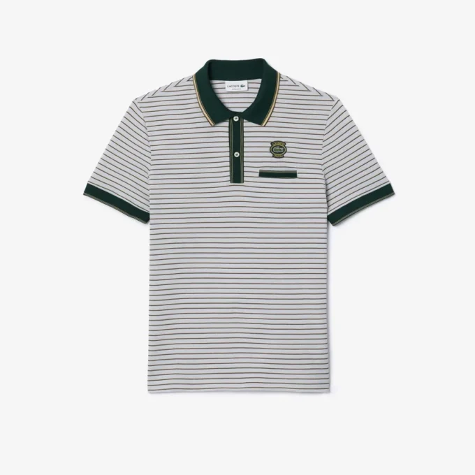 Heren Regular Fit gestreept Mini Piqua-Polo
