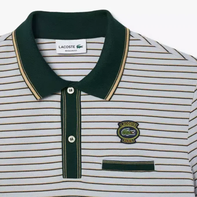 Heren Regular Fit gestreept Mini Piqua-Polo