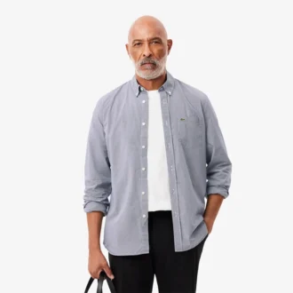 Heren Regular Fit Gingham Poplin Shirt