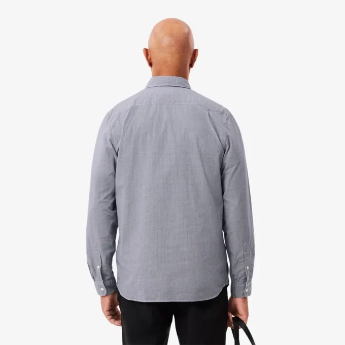 Heren Regular Fit Gingham Poplin Shirt