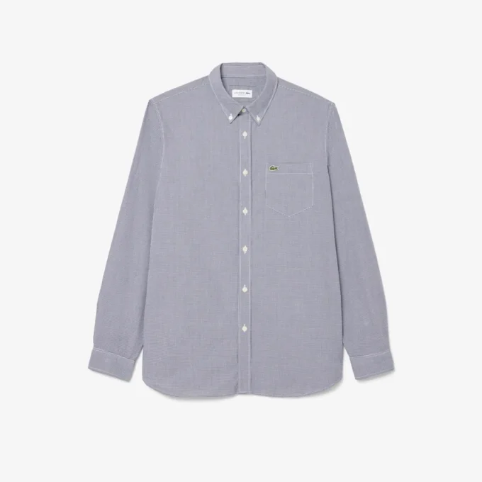 Heren Regular Fit Gingham Poplin Shirt