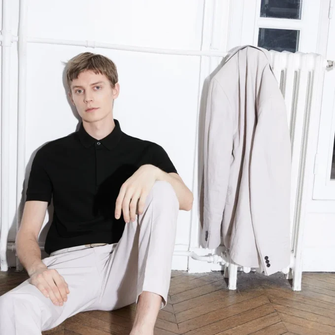 Heren Regular Fit Paris Stretch Piqué Polo