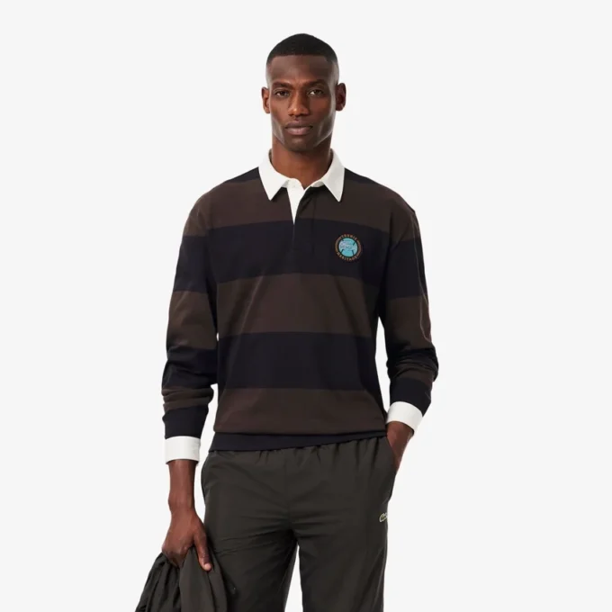 Heren Relaxed Fit gestreept rugbypolo