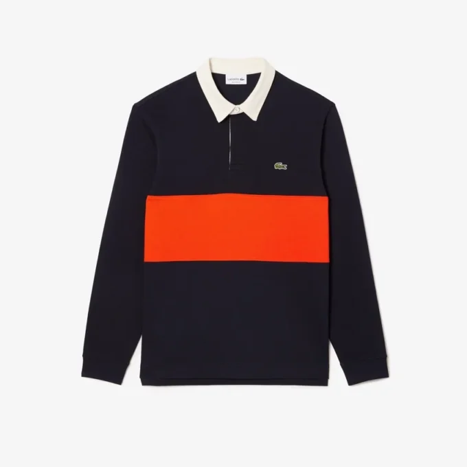 Heren rugby shirt met relaxte pasvorm van katoen
