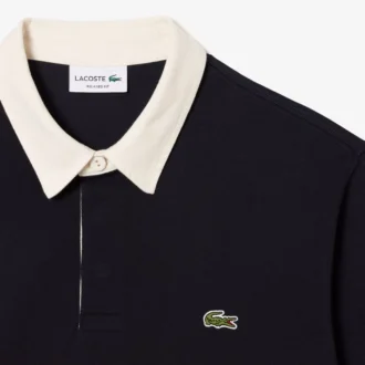 Heren rugby shirt met relaxte pasvorm van katoen