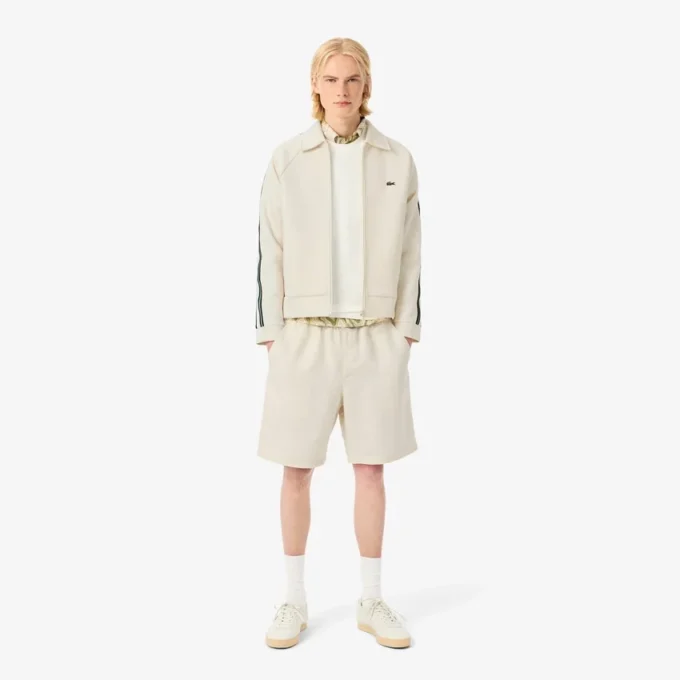 Heren short met reguliere pasvorm van wolmix The Blend