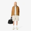 Heren short met reguliere pasvorm van wolmix The Blend