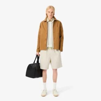 Heren short met reguliere pasvorm van wolmix The Blend