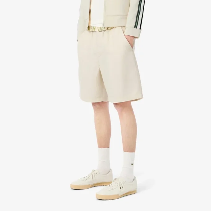 Heren short met reguliere pasvorm van wolmix The Blend