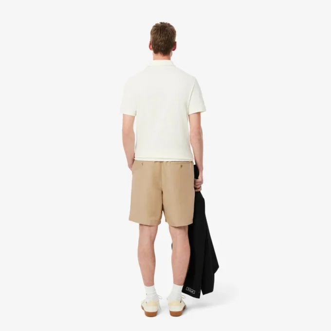 Heren short met reguliere pasvorm van wolmix The Blend